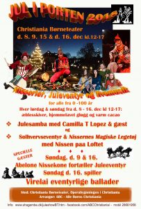 Jul i porten – Juleshow på Christiania for børn / barnlige sjæle