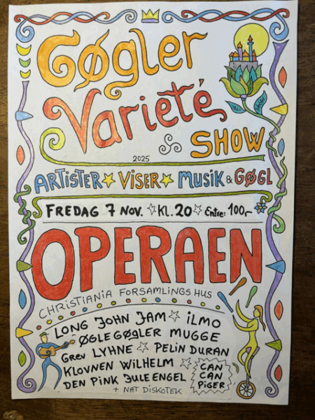 GØGLER VARIETÉ oppe på OPERAEN FREDAG 7. NOVEMBER – KL. 20! 