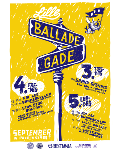 Read more about the article Lille ballade gade – Free The Freaks (Torsdag d. 3/9, Fredag d. 4/9 og Lørdag d 5/9) program